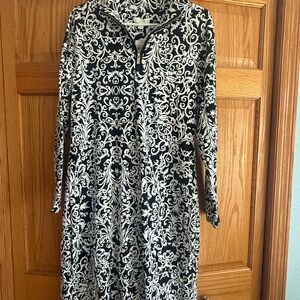 Charter Club Black and White Patterned Dress